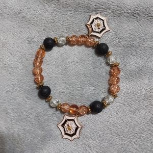 Spiderweb charm braclet